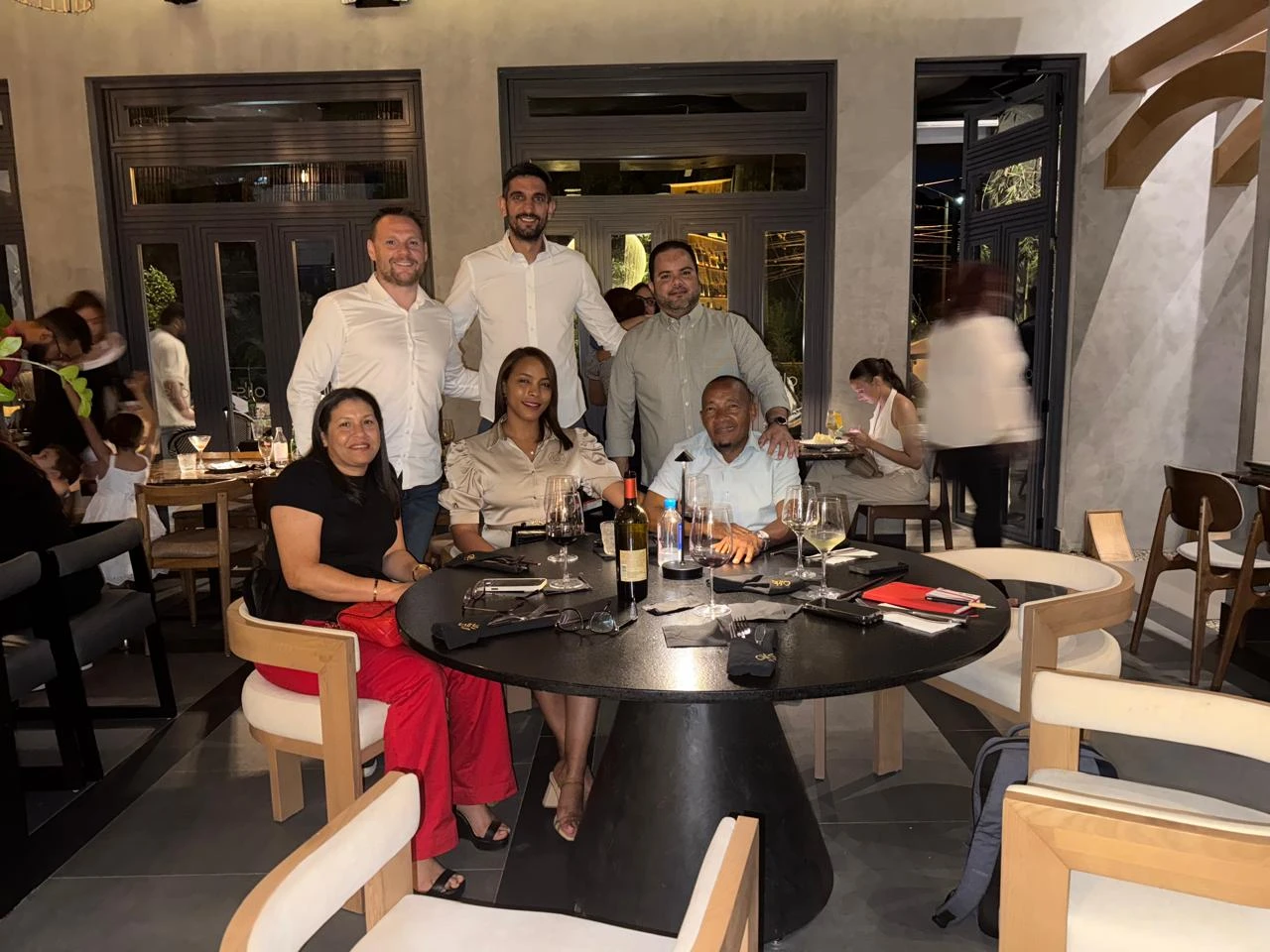 Group dinner after the trade show